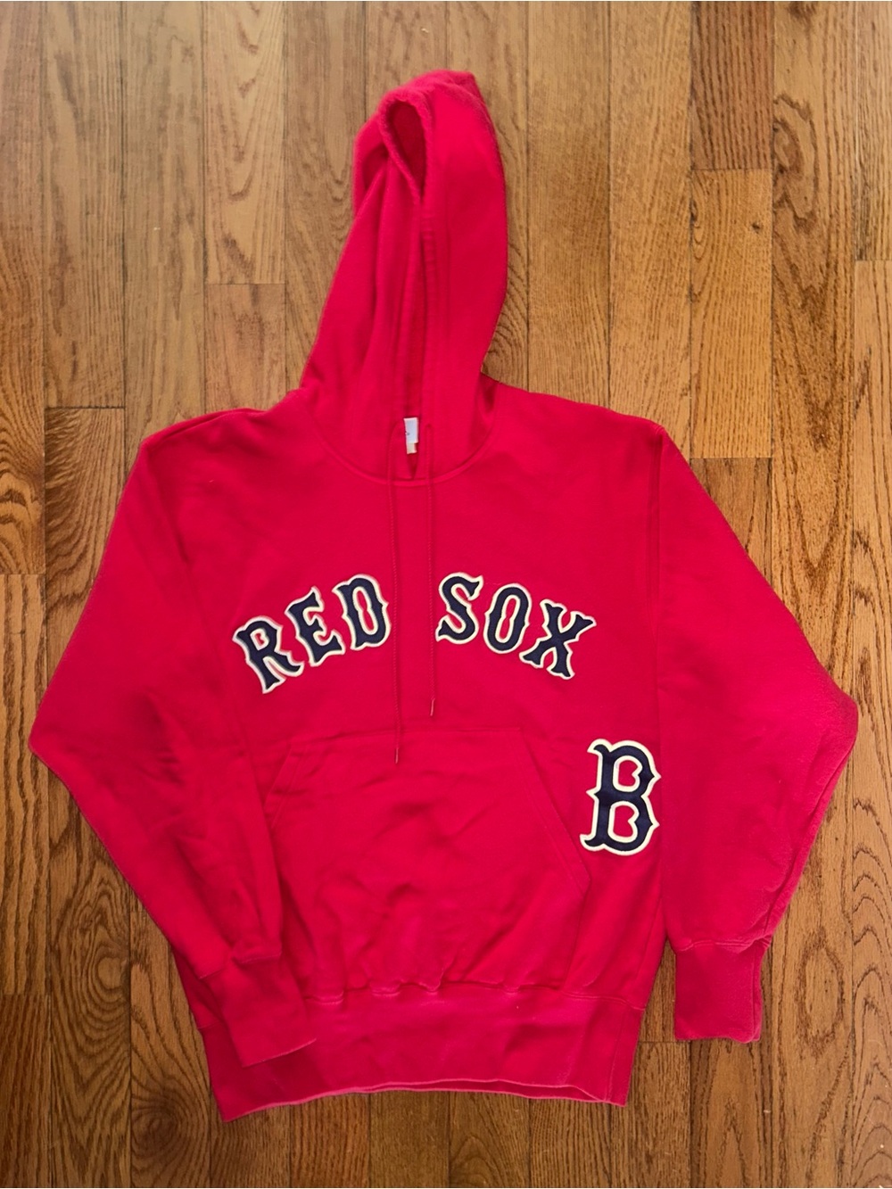 Boston Red Sox B Majestic Embroidered Vintage Hoodie Size XL